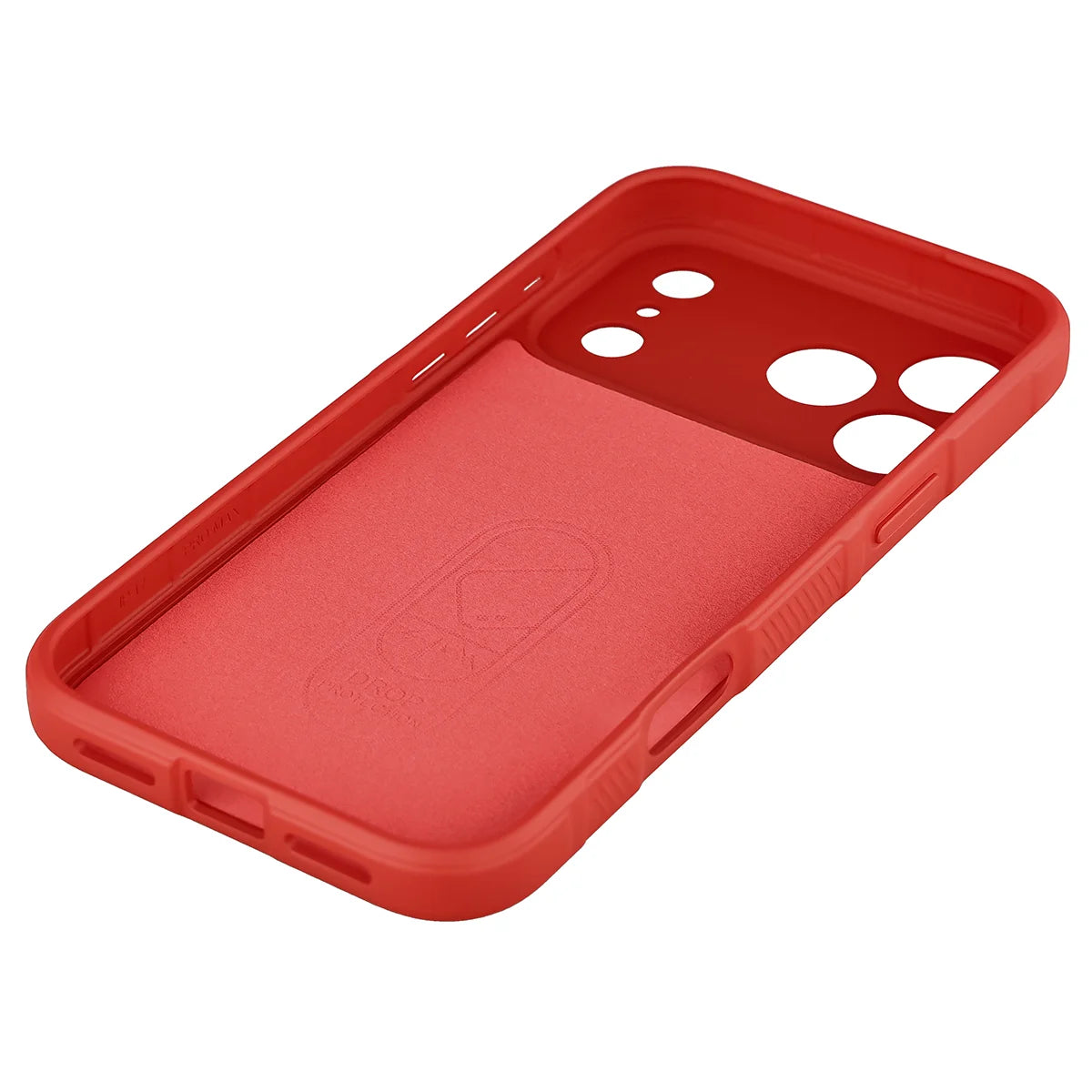 Robuste Handyhülle für iPhone 18 Pro Max / 17 Pro Max, Bizon Case Tur, Rot
