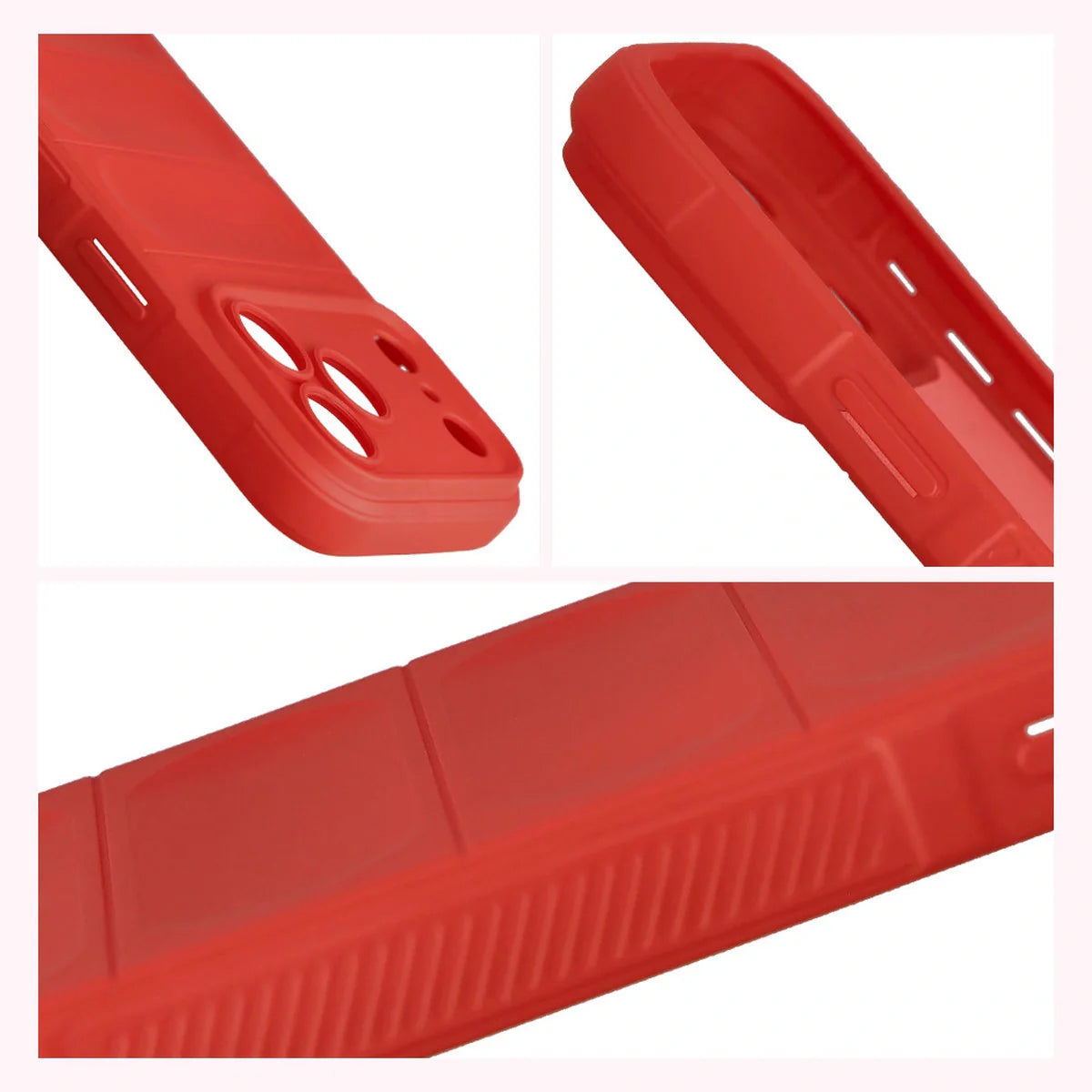 Robuste Handyhülle für iPhone 17 Pro Max, Bizon Case Tur, Rot