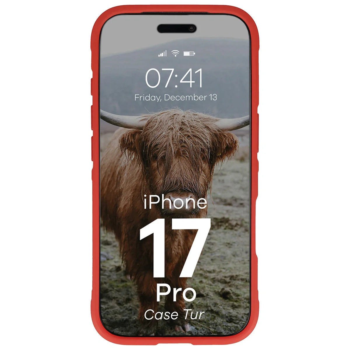 Robuste Handyhülle für iPhone 17 Pro, Bizon Case Tur, Rot
