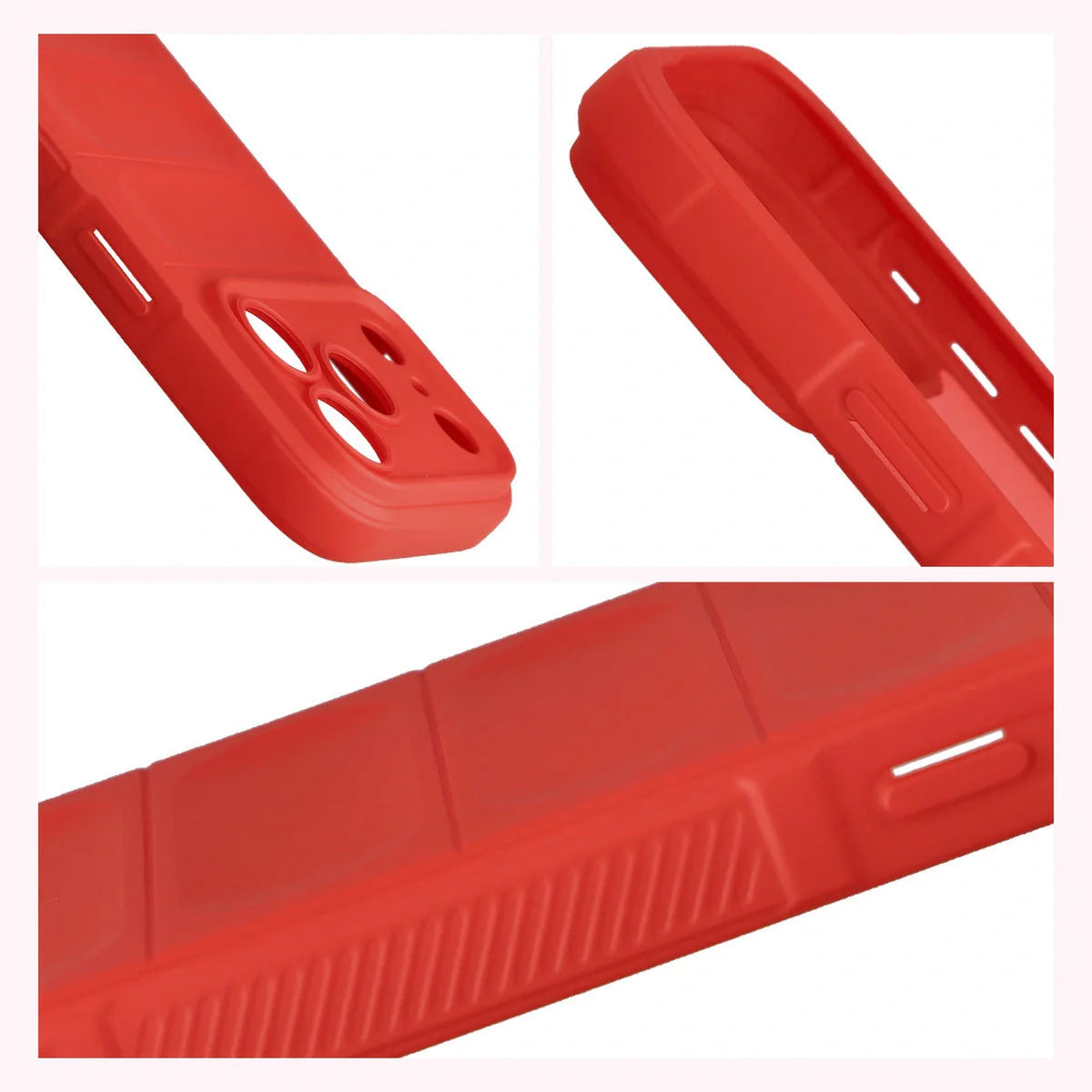 Robuste Handyhülle für iPhone 17 Pro, Bizon Case Tur, Rot