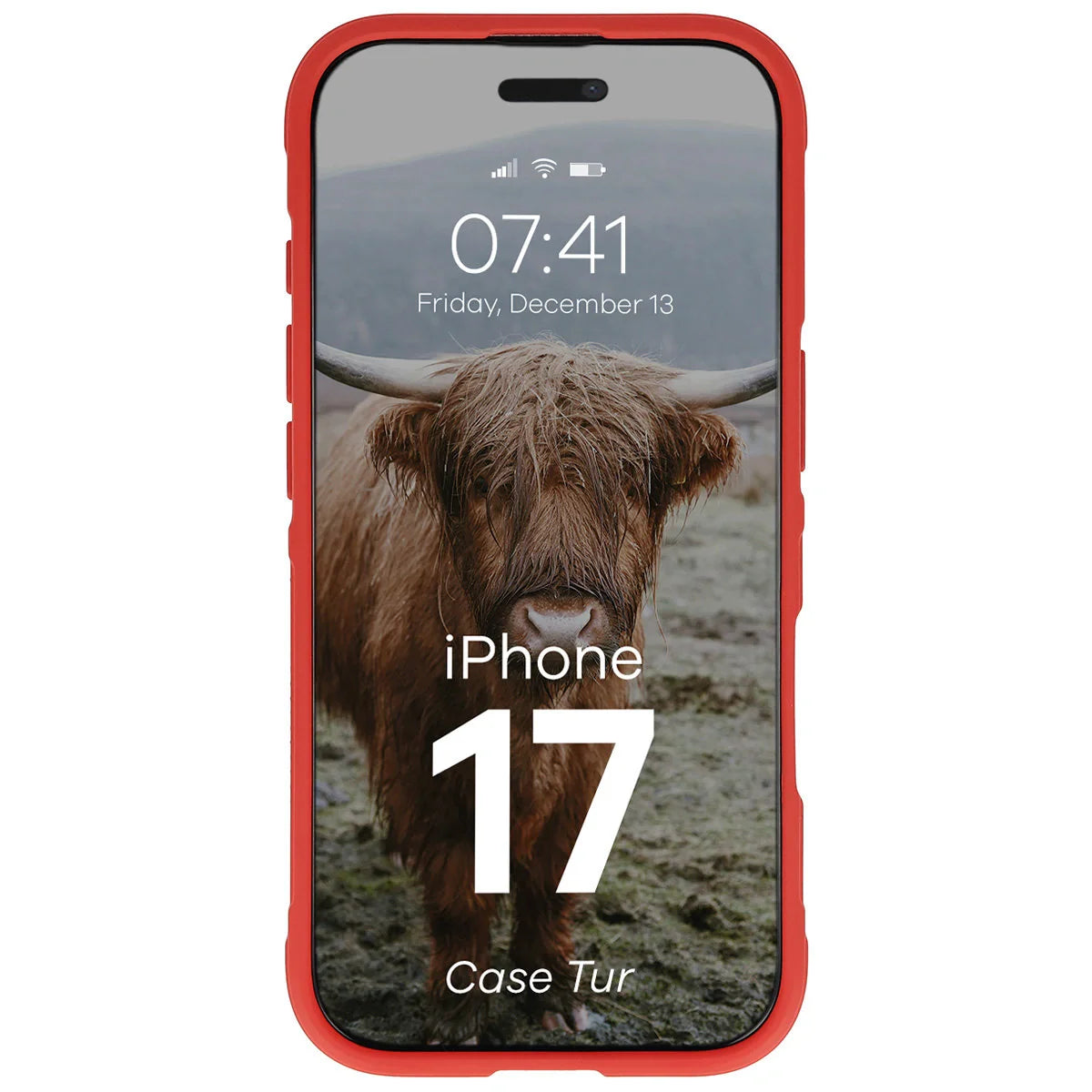 Robuste Handyhülle für iPhone 17, Bizon Case Tur, Rot