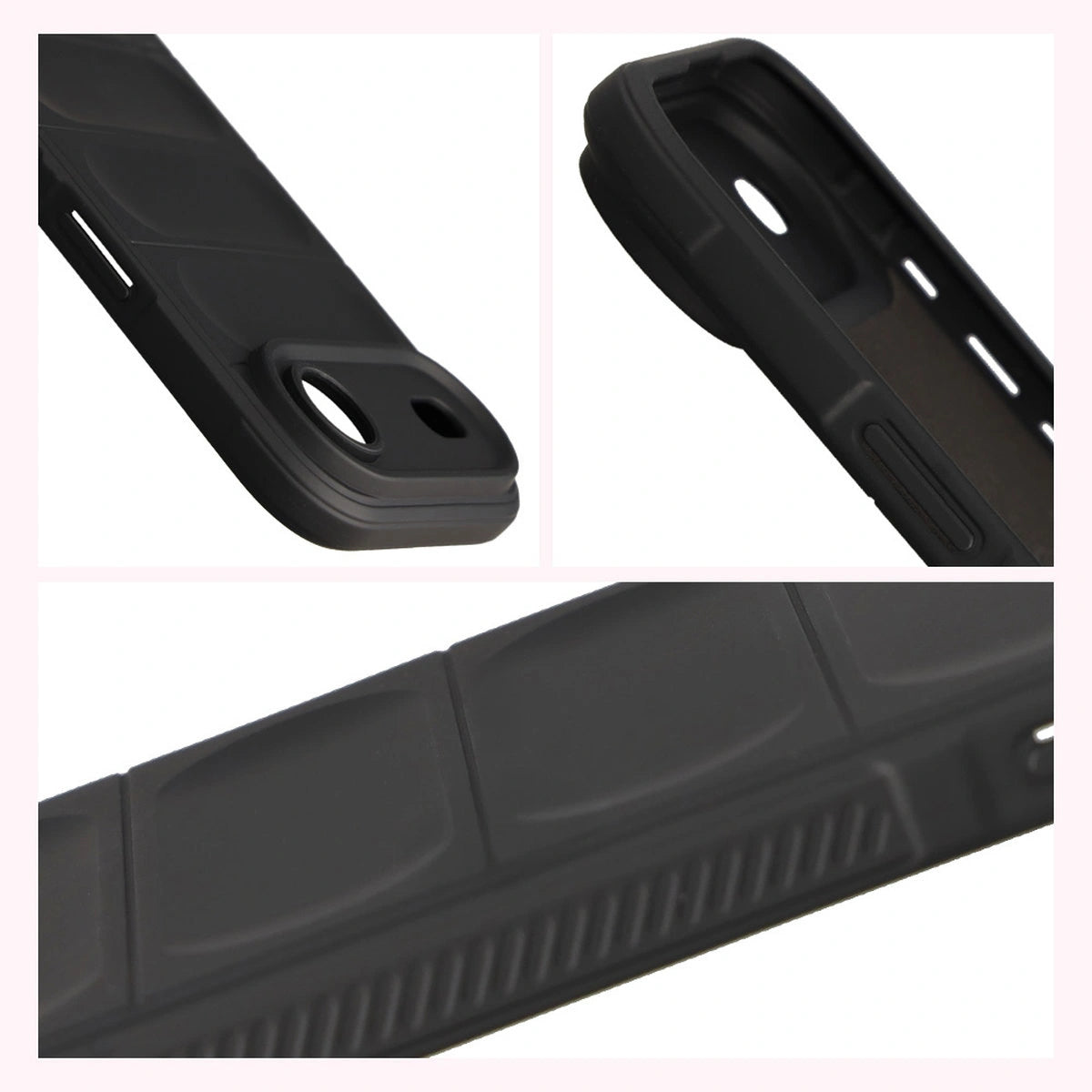 Robuste Handyhülle für iPhone Air, Bizon Case Tur, Schwarz