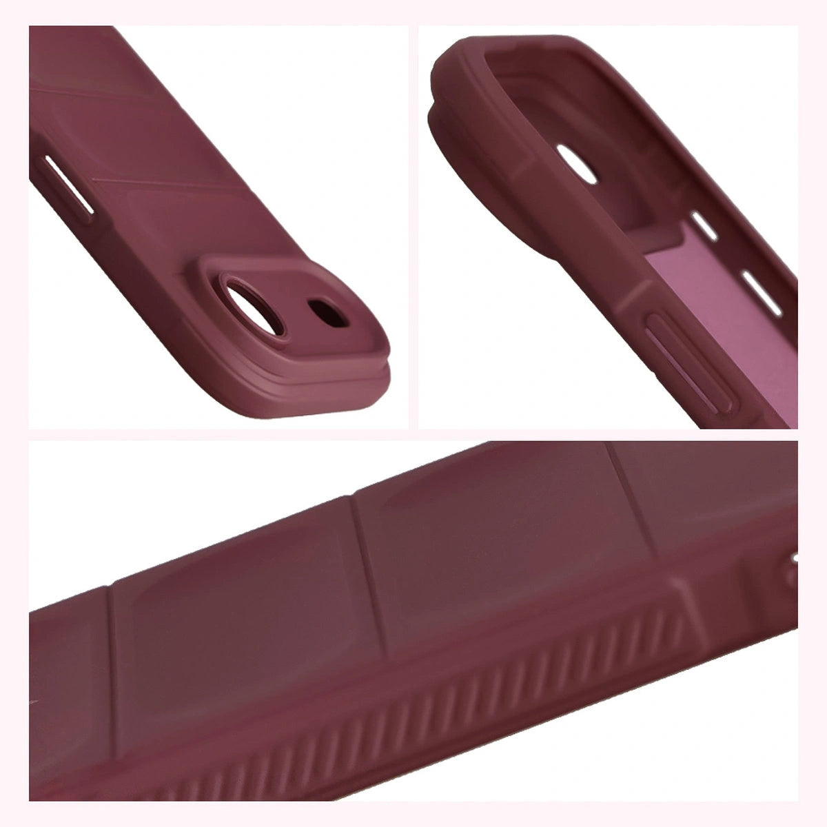 Robuste Handyhülle für iPhone Air, Bizon Case Tur, Burgunderrot