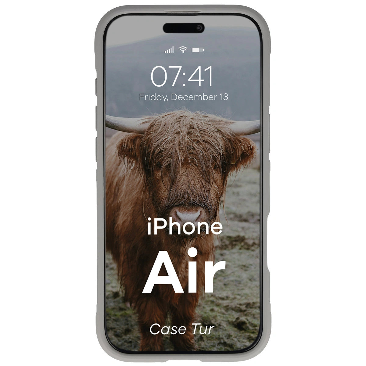 Robuste Handyhülle für iPhone Air, Bizon Case Tur, Hellgrau