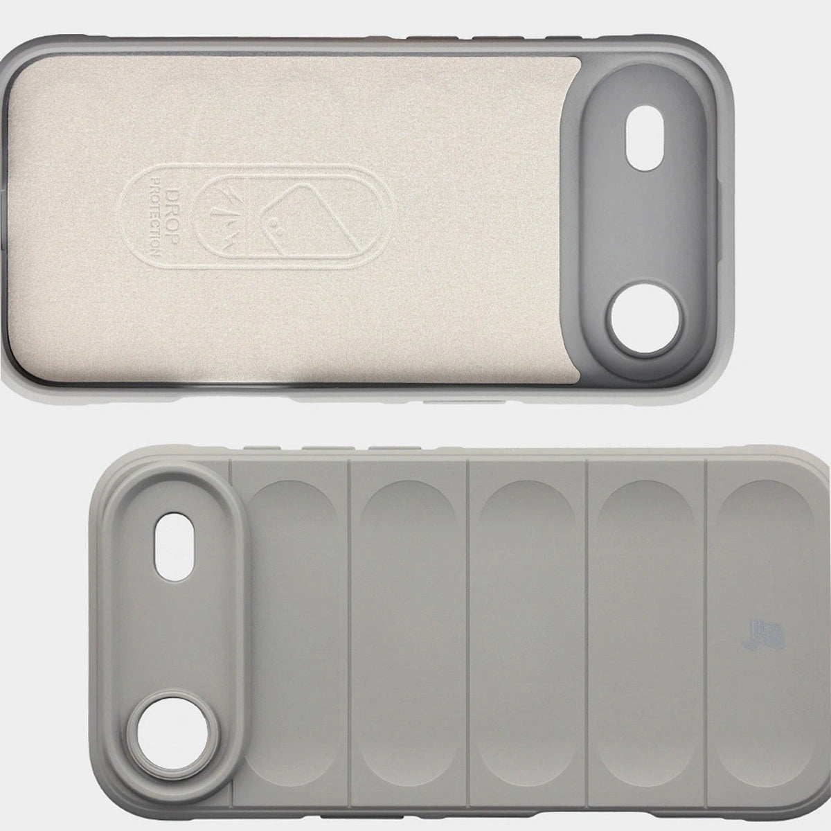 Robuste Handyhülle für iPhone Air, Bizon Case Tur, Hellgrau