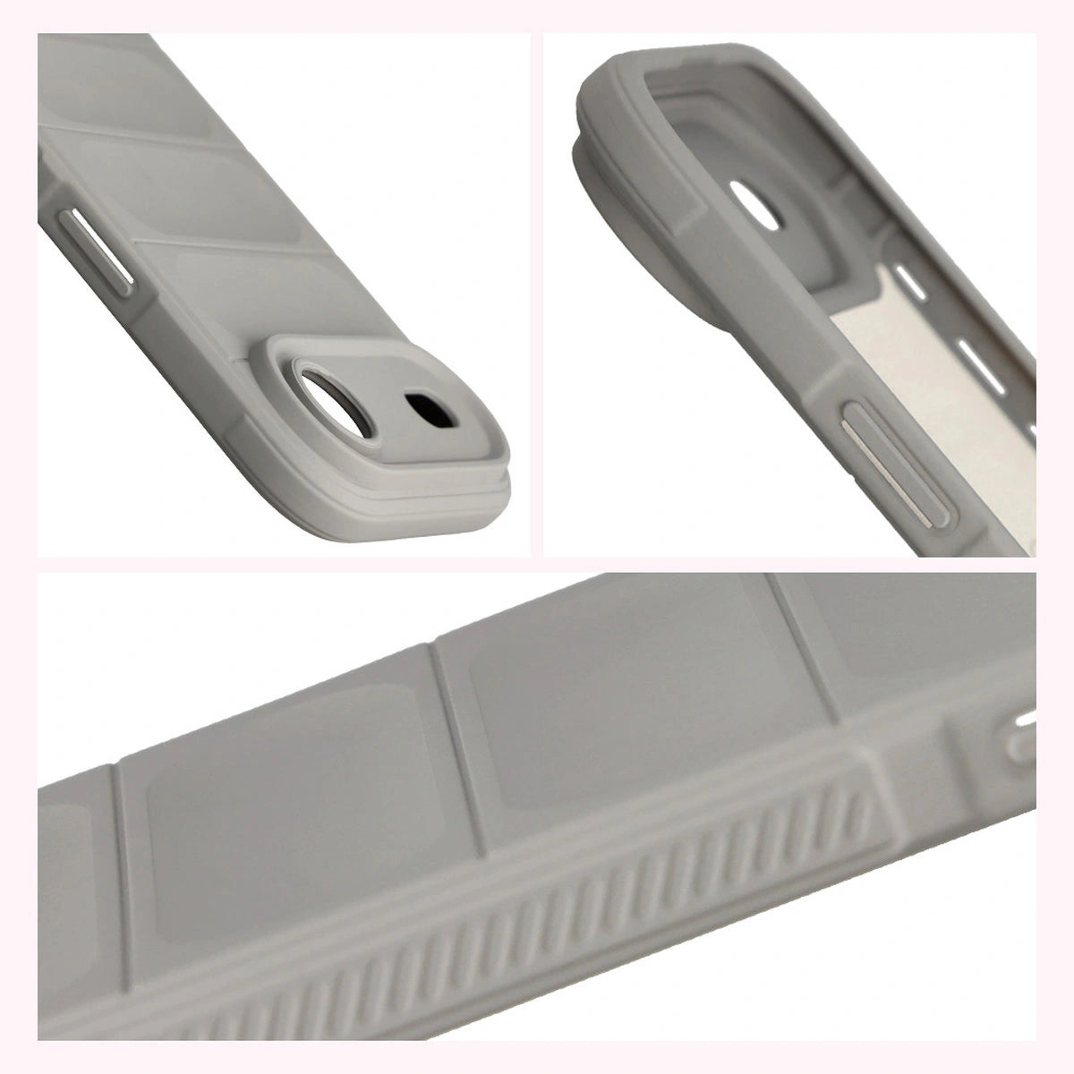 Robuste Handyhülle für iPhone Air, Bizon Case Tur, Hellgrau