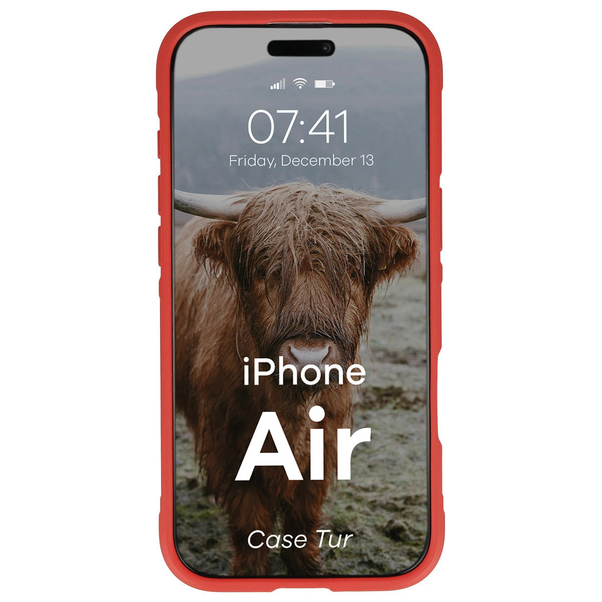 Robuste Handyhülle für iPhone Air, Bizon Case Tur, Rot