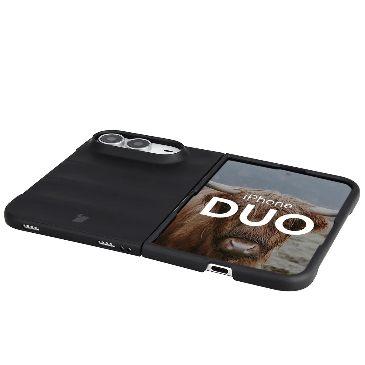 Robuste Handyhülle für iPhone Duo, Bizon Case Tur, Schwarz (3/8)