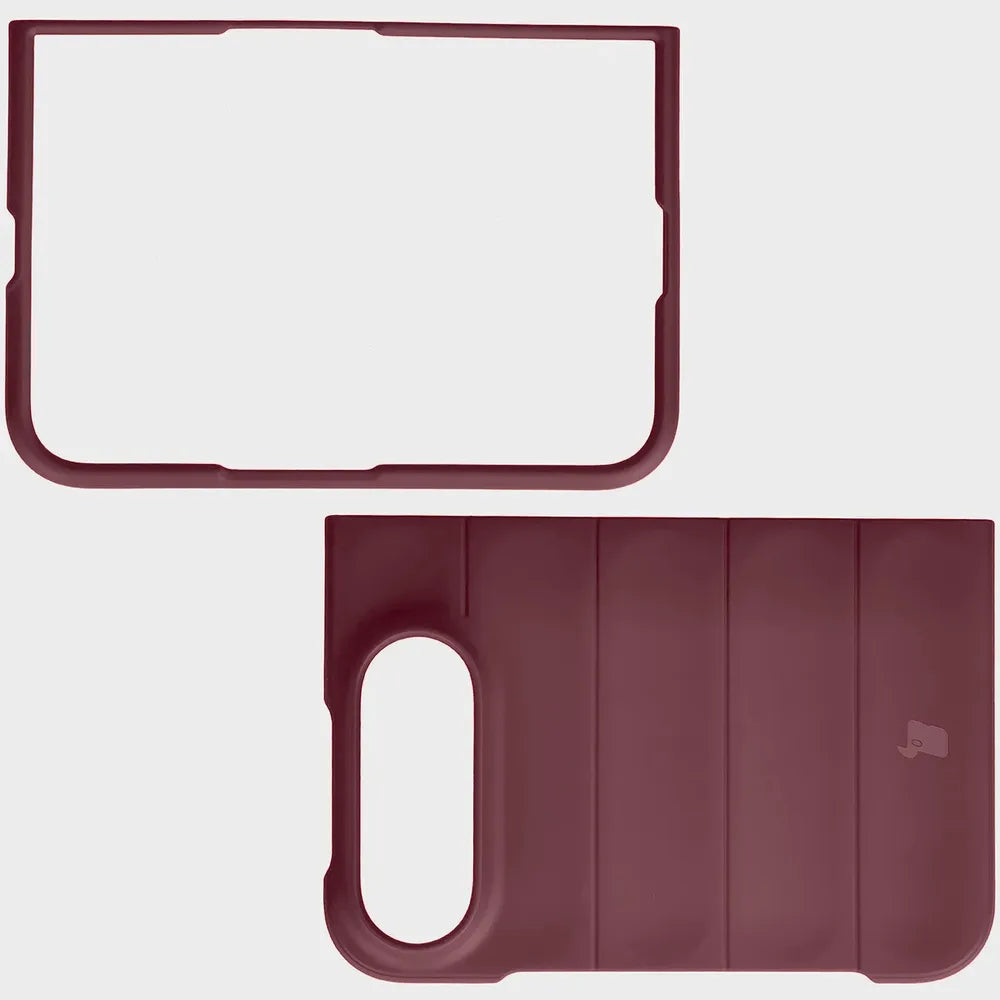 Robuste Handyhülle für iPhone Duo, Bizon Case Tur, Burgunderrot (6/8)