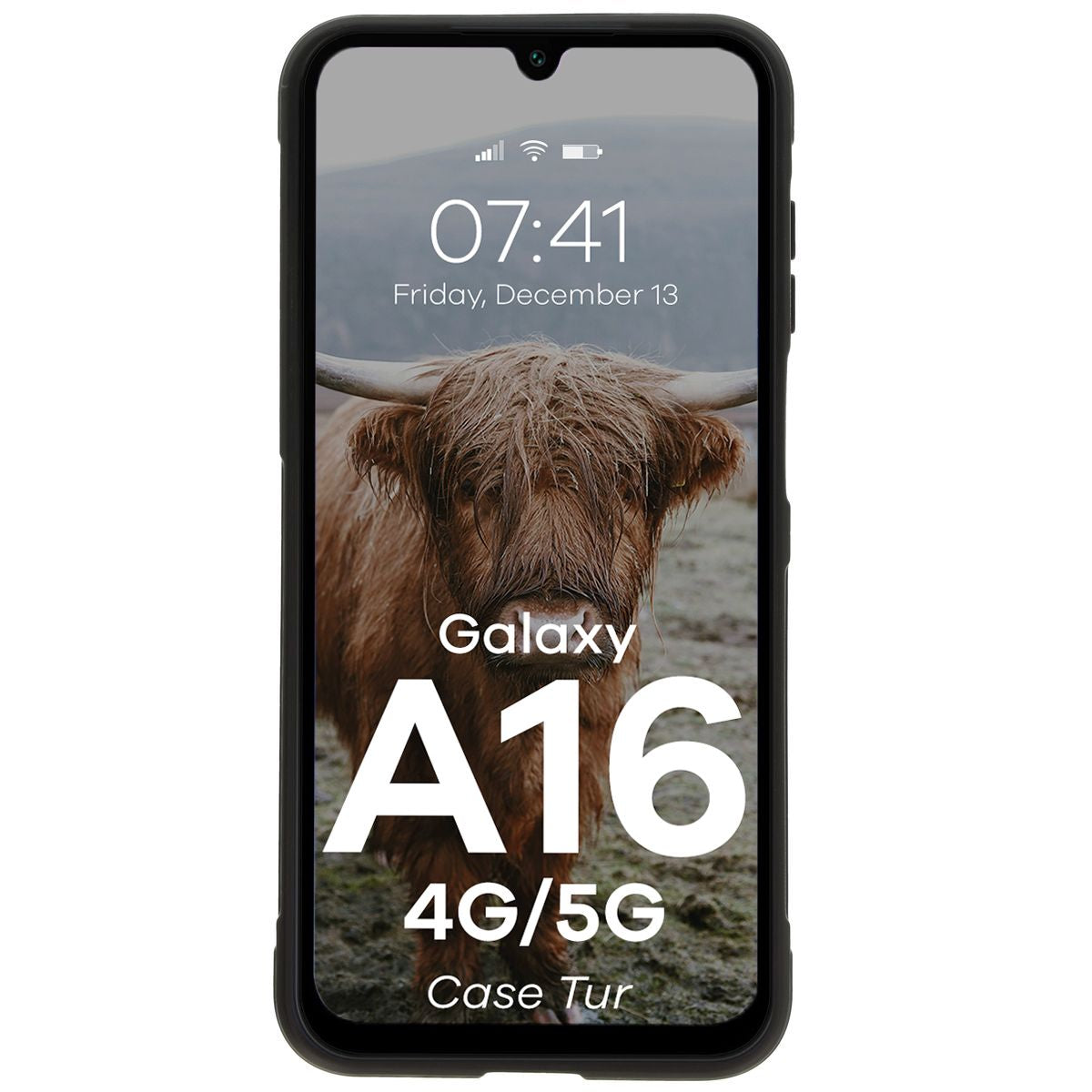 Robuste Handyhülle für Galaxy A16 4G/5G, Bizon Case Tur, Schwarz