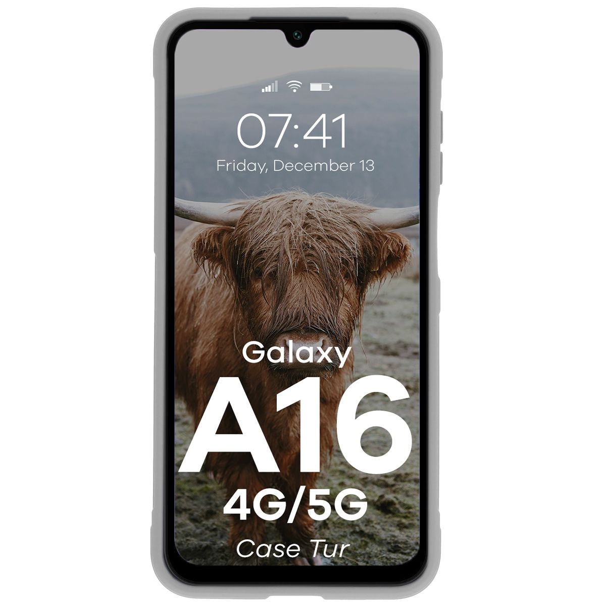 Robuste Handyhülle für Galaxy A16 4G/5G, Bizon Case Tur, Hellgrau