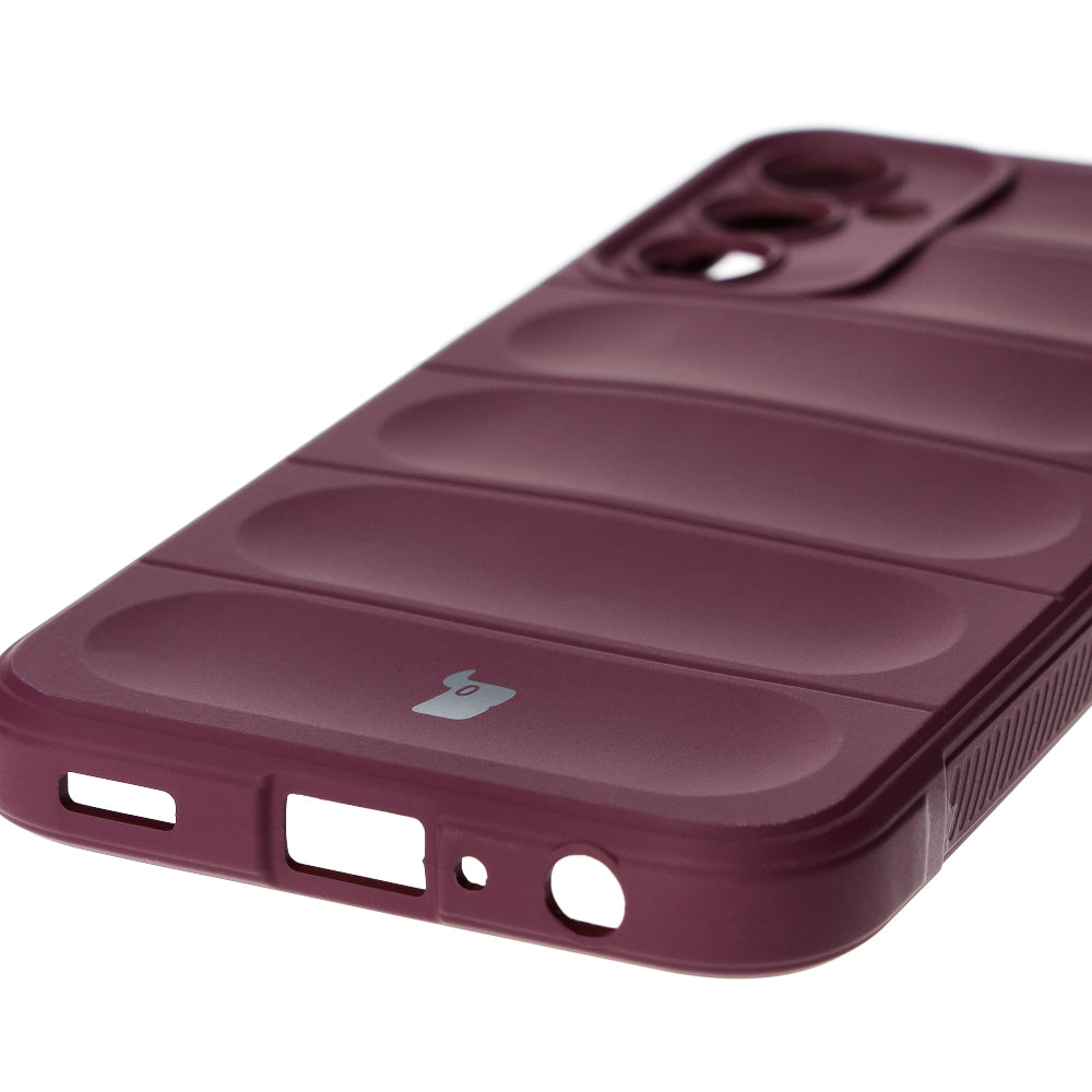 Robuste Handyhülle für Galaxy A24 4G, Bizon Case Tur, Burgunderrot