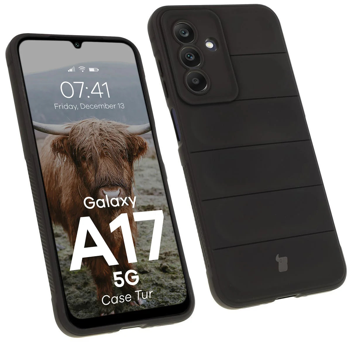 Robuste Handyhülle für Galaxy A17 5G, Bizon Case Tur, Schwarz