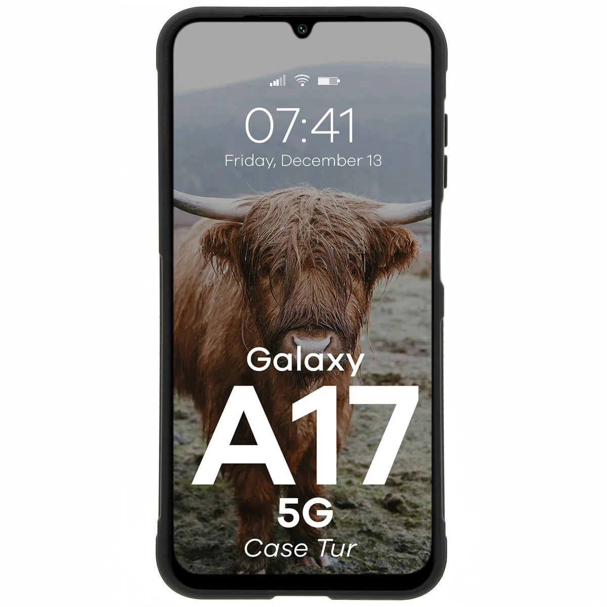 Robuste Handyhülle für Galaxy A17 5G, Bizon Case Tur, Schwarz