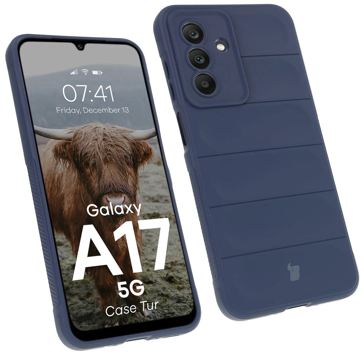 Robuste Handyhülle für Galaxy A17 5G, Bizon Case Tur, Dunkelblau