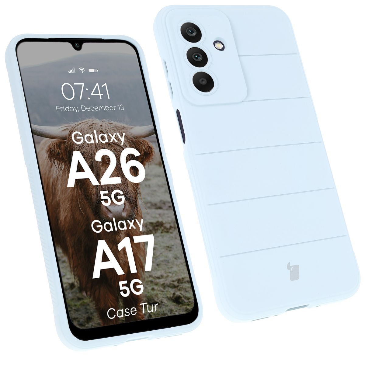 Robuste Handyhülle für Galaxy A26 5G, Bizon Case Tur, Hellblau