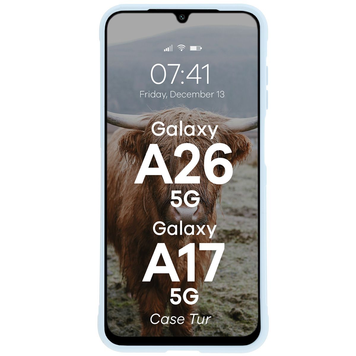 Robuste Handyhülle für Galaxy A26 5G, Bizon Case Tur, Hellblau