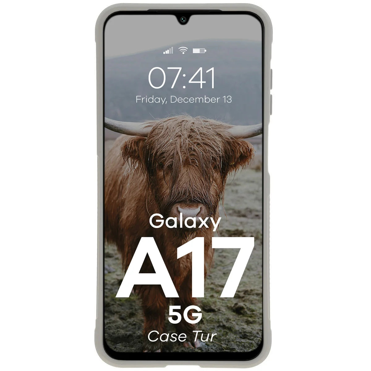 Robuste Handyhülle für Galaxy A17 5G, Bizon Case Tur, Hellgrau