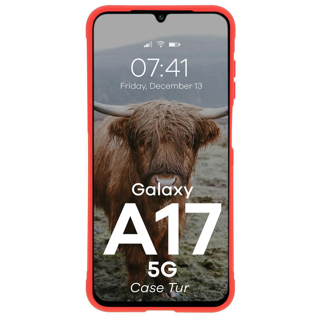 Robuste Handyhülle für Galaxy A17 5G, Bizon Case Tur, Rot