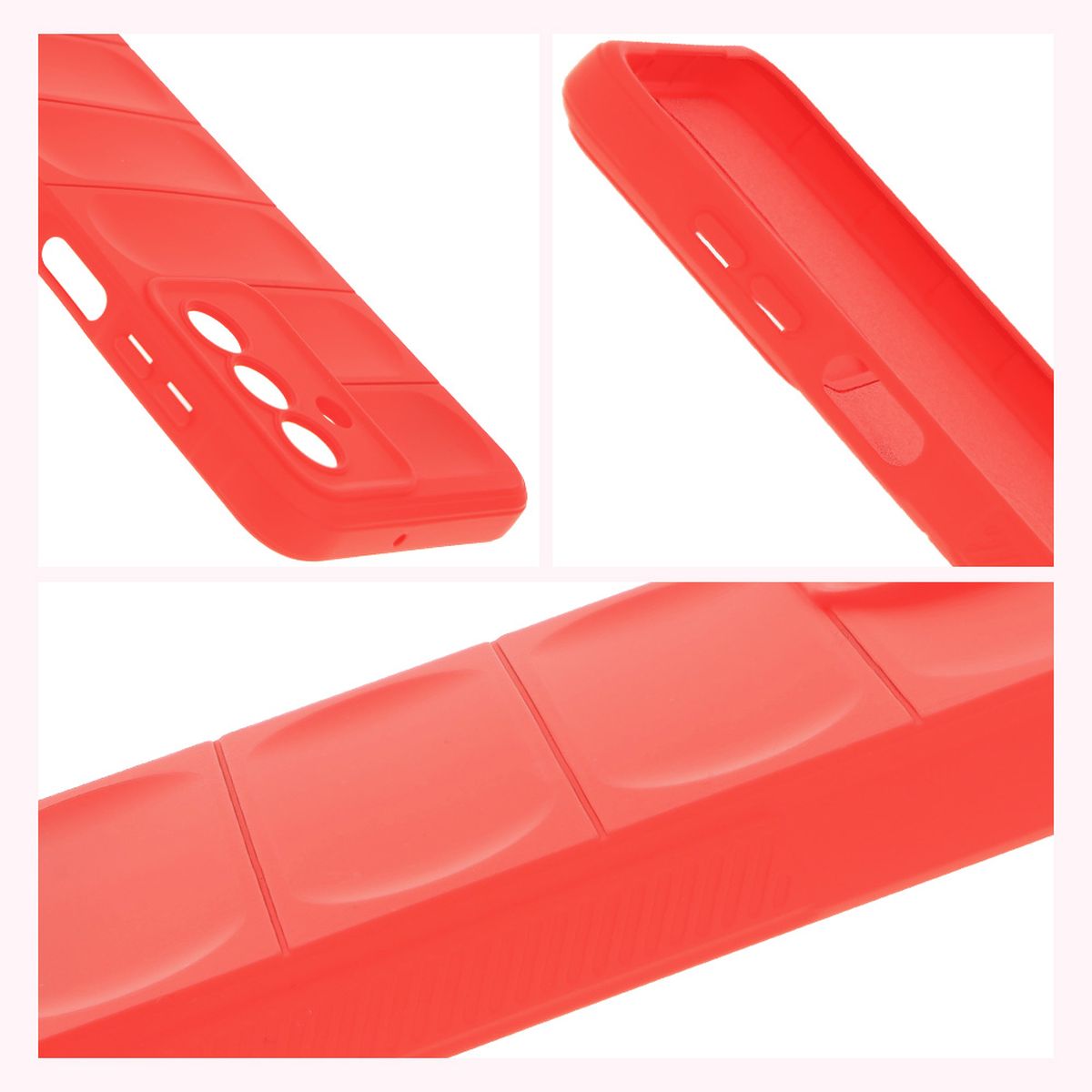 Robuste Handyhülle für Galaxy A17 5G, Bizon Case Tur, Rot