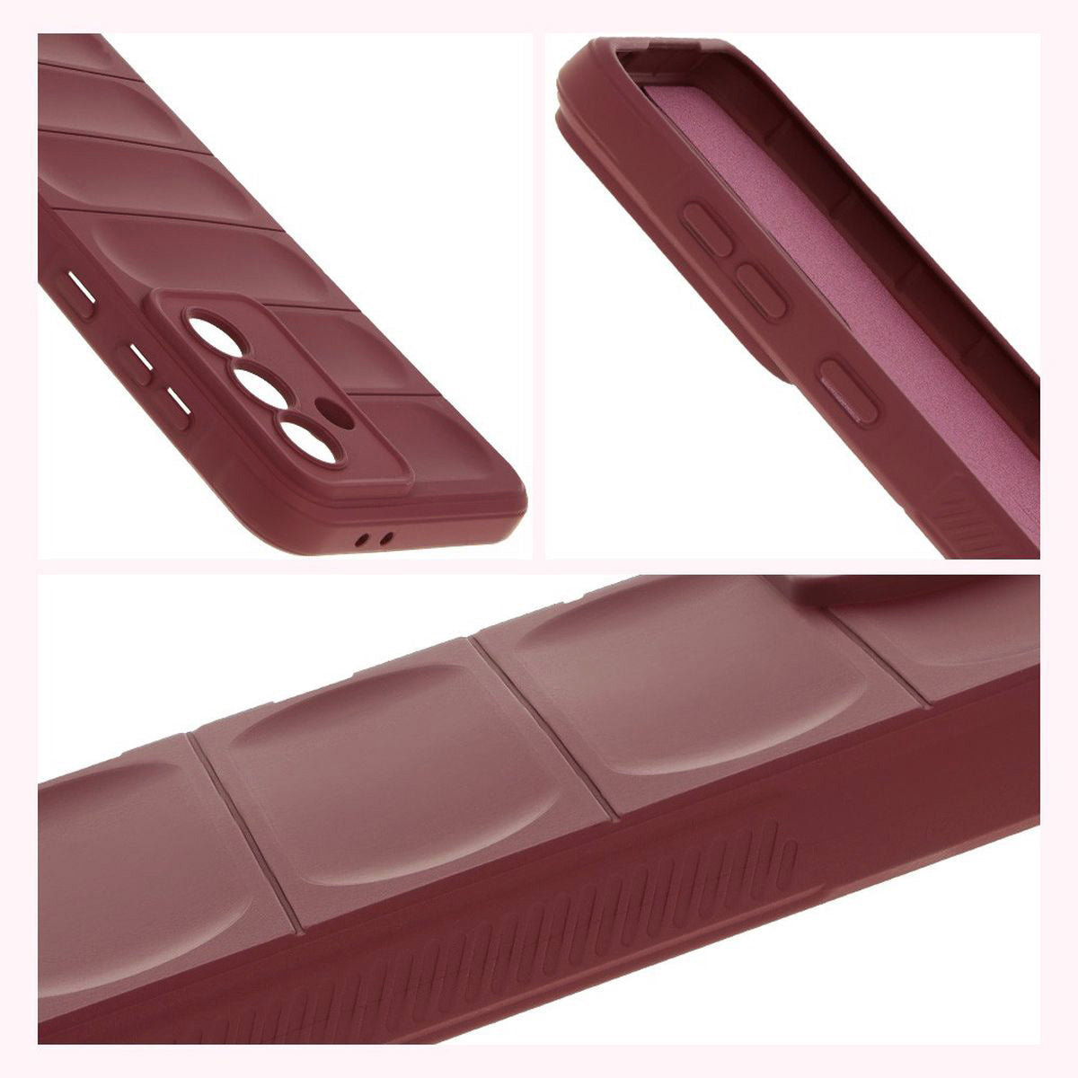 Robuste Handyhülle für Galaxy A36 5G / Galaxy A56 5G, Bizon Case Tur, Burgunderrot