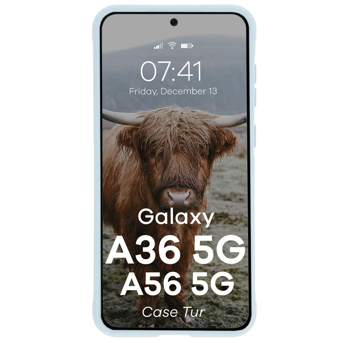 Robuste Handyhülle für Galaxy A36 5G / Galaxy A56 5G, Bizon Case Tur, Hellblau