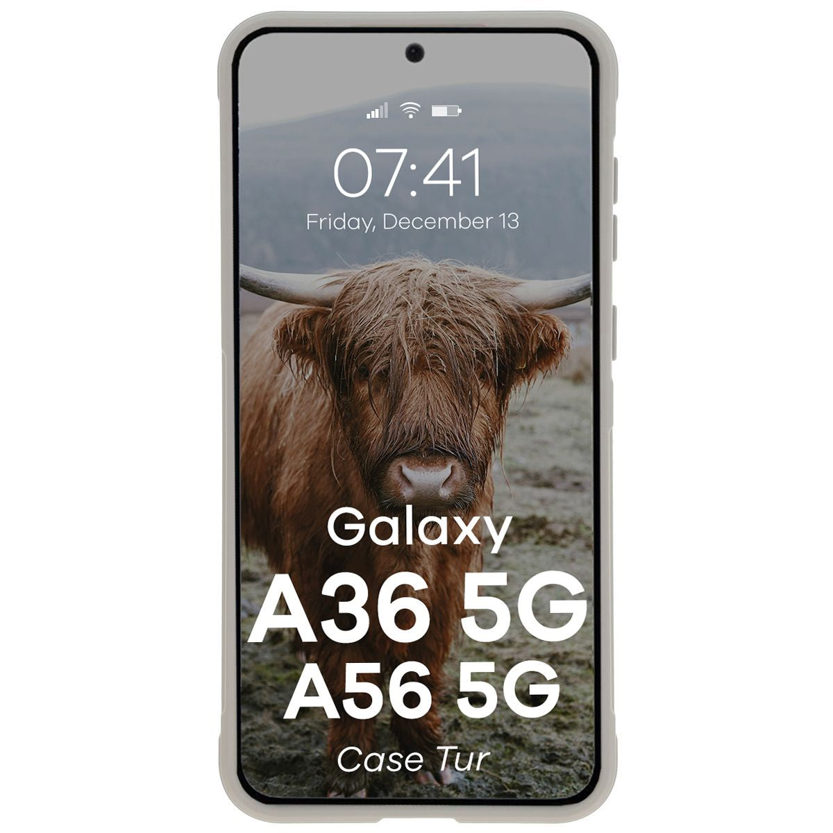 Robuste Handyhülle für Galaxy A36 5G / Galaxy A56 5G, Bizon Case Tur, Hellgrau