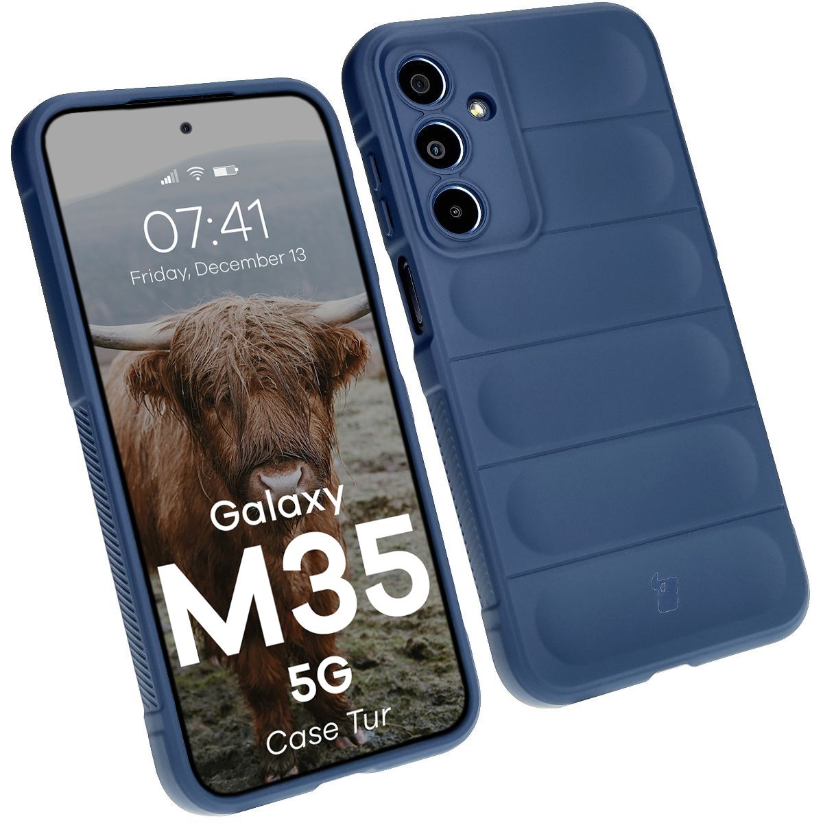 Robuste Handyhülle für Galaxy M35 5G, Bizon Case Tur, Dunkelblau