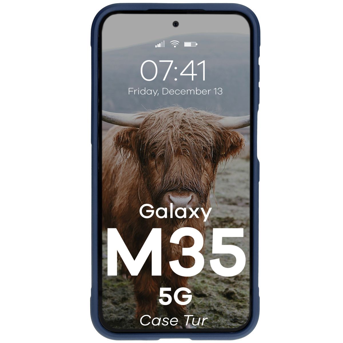 Robuste Handyhülle für Galaxy M35 5G, Bizon Case Tur, Dunkelblau