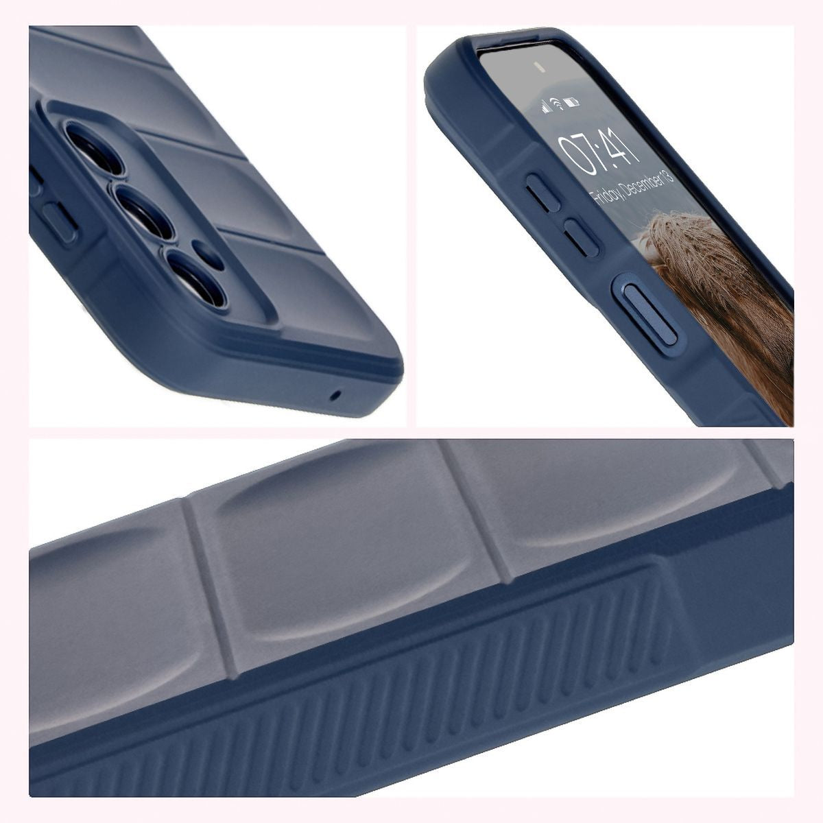 Robuste Handyhülle für Galaxy M35 5G, Bizon Case Tur, Dunkelblau