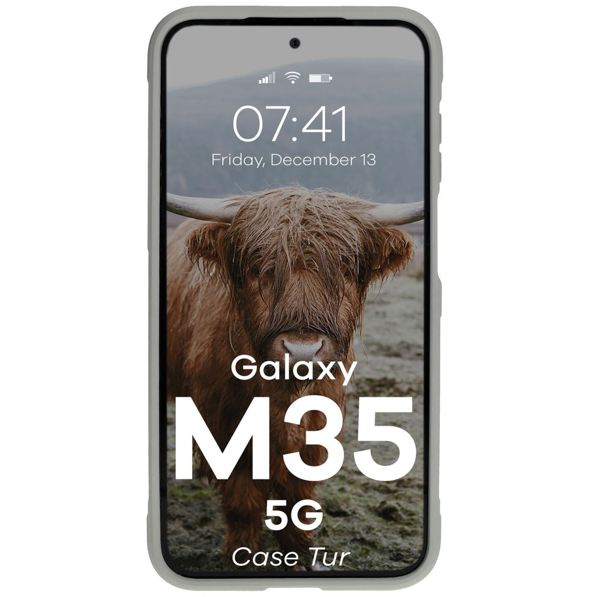 Robuste Handyhülle für Galaxy M35 5G, Bizon Case Tur, Hellgrau