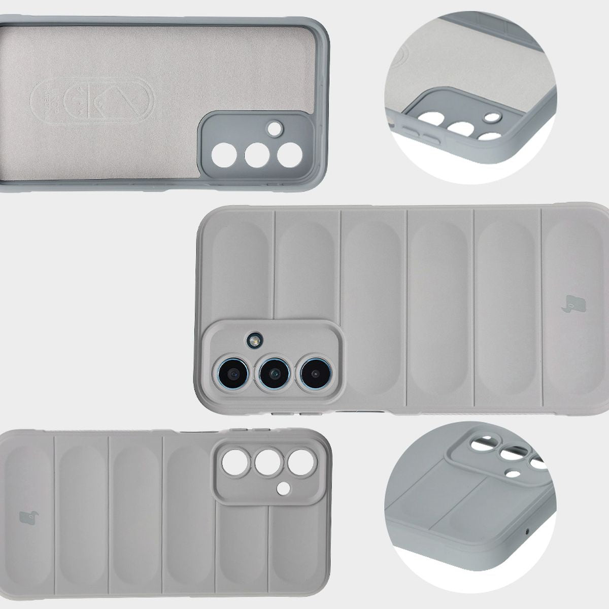 Robuste Handyhülle für Galaxy M35 5G, Bizon Case Tur, Hellgrau
