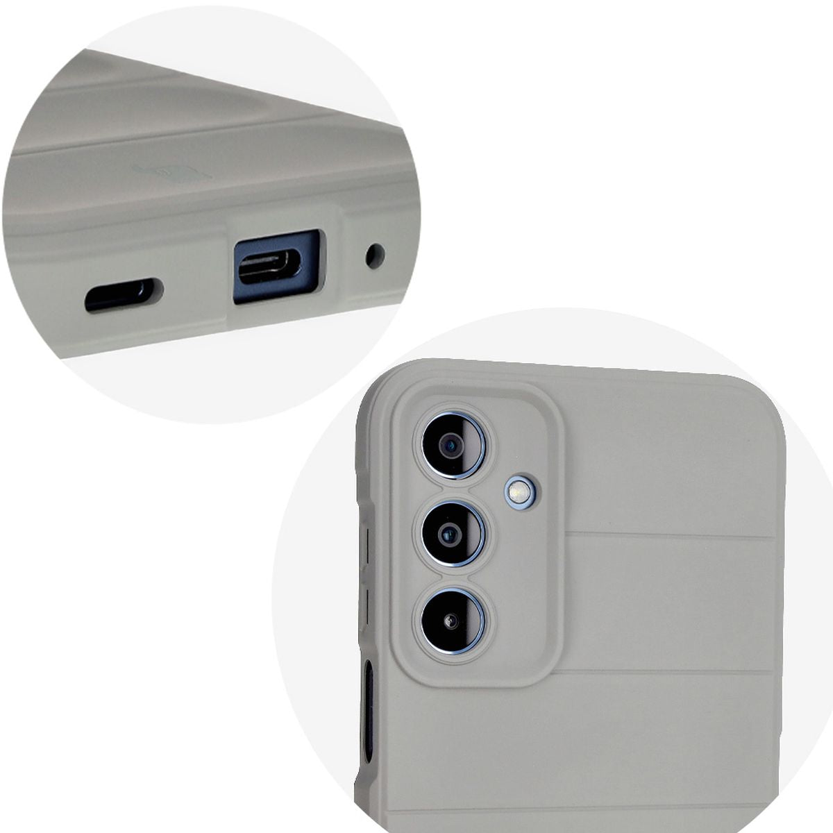 Robuste Handyhülle für Galaxy M35 5G, Bizon Case Tur, Hellgrau