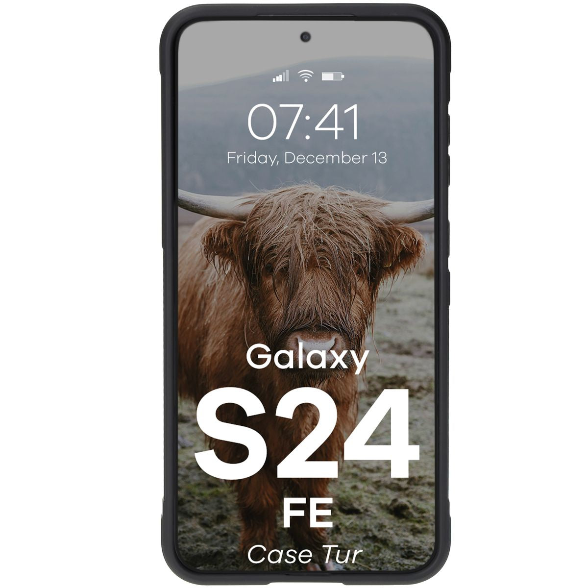 Robuste Handyhülle für Galaxy S24 FE, Bizon Case Tur, Schwarz