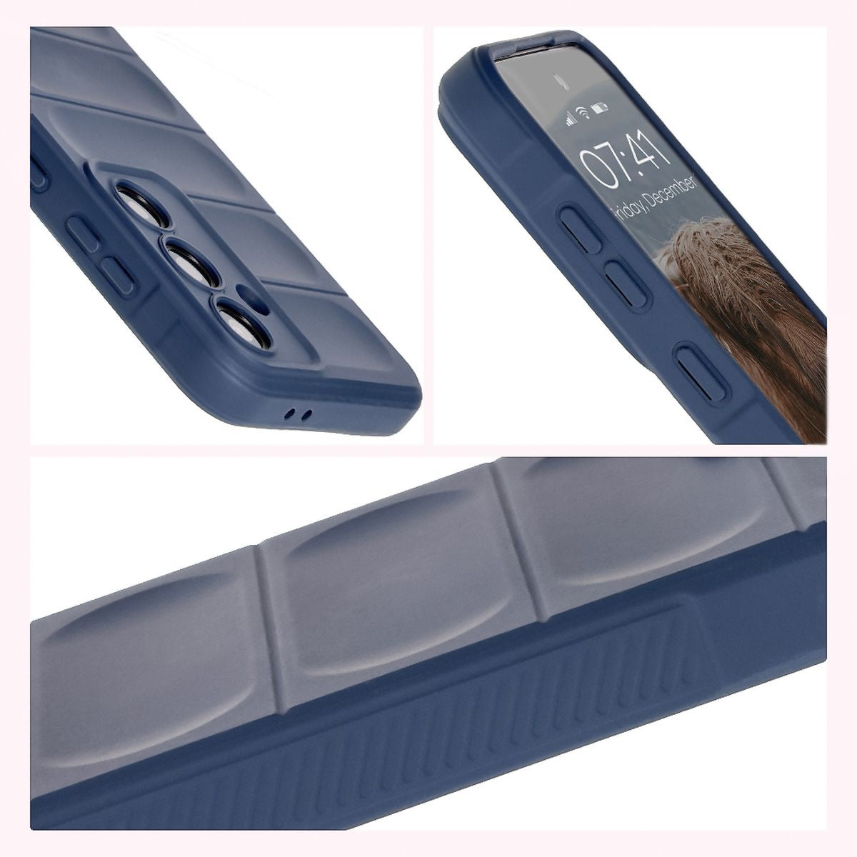Robuste Handyhülle für Galaxy S24 FE, Bizon Case Tur, Dunkelblau