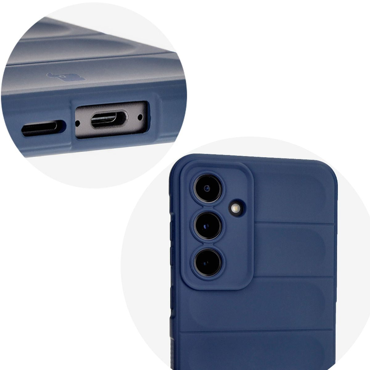 Robuste Handyhülle für Galaxy S24 FE, Bizon Case Tur, Dunkelblau