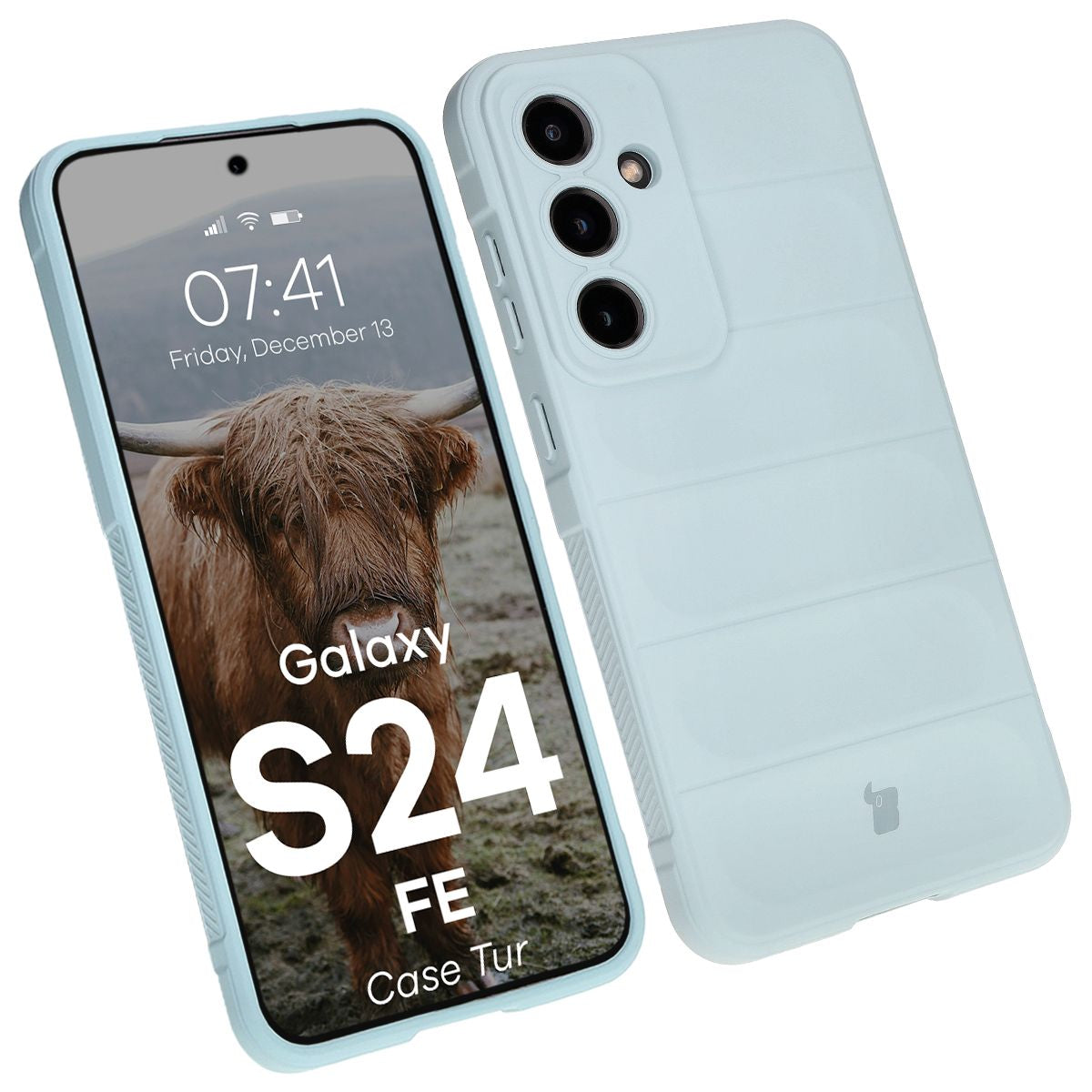 Robuste Handyhülle für Galaxy S24 FE, Bizon Case Tur, Hellblau