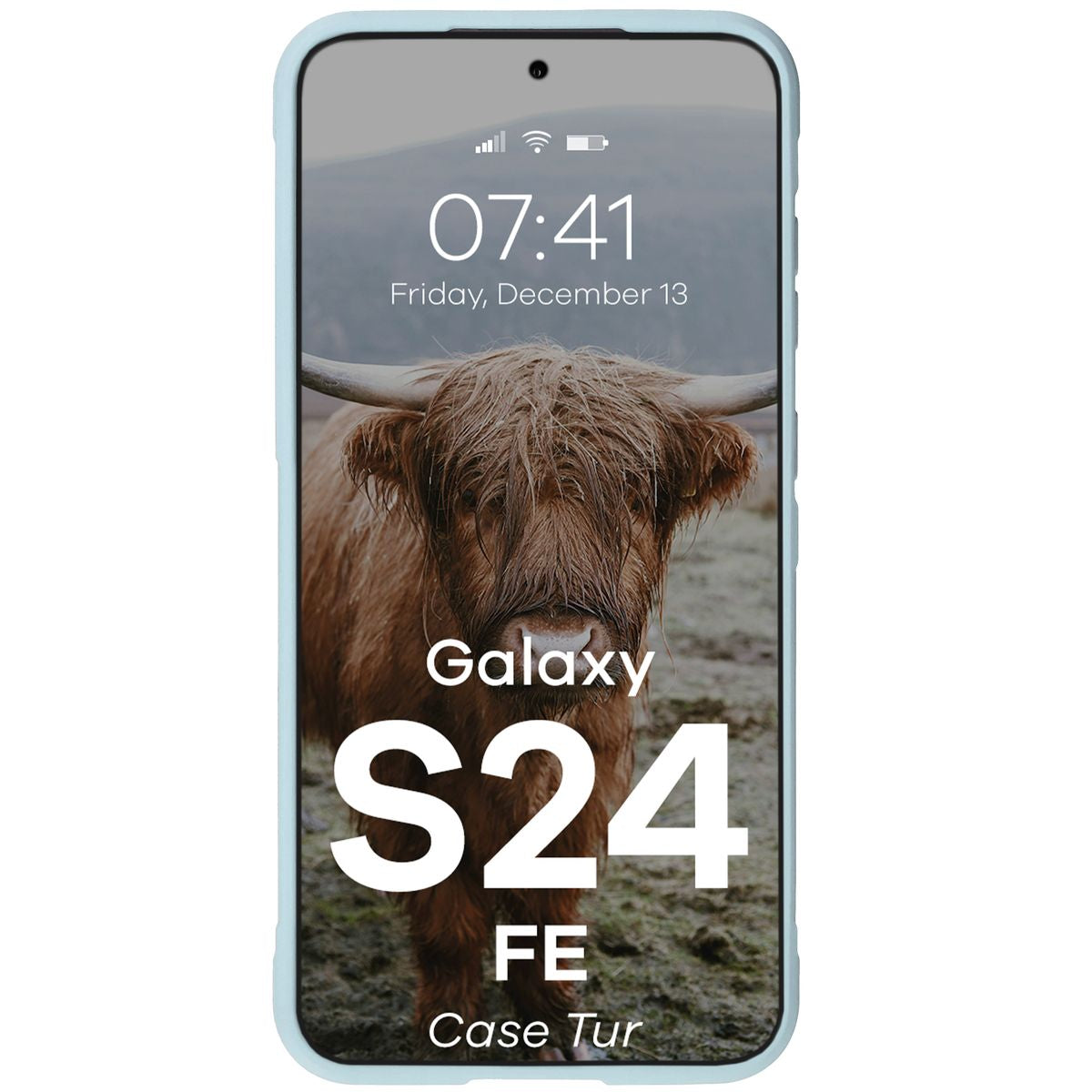Robuste Handyhülle für Galaxy S24 FE, Bizon Case Tur, Hellblau