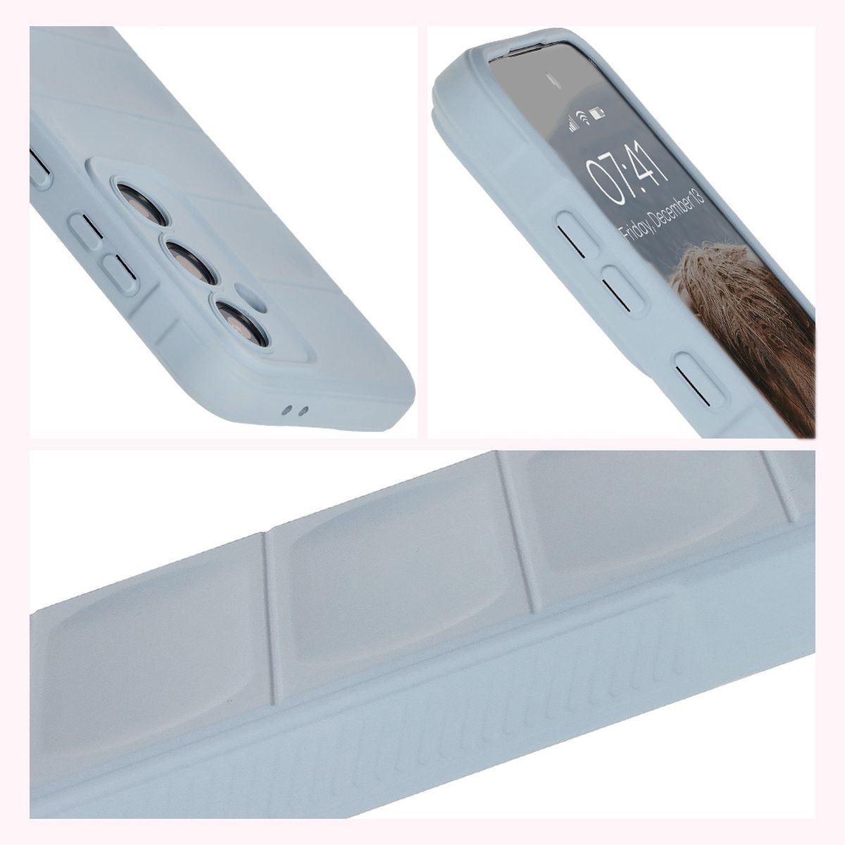 Robuste Handyhülle für Galaxy S24 FE, Bizon Case Tur, Hellblau