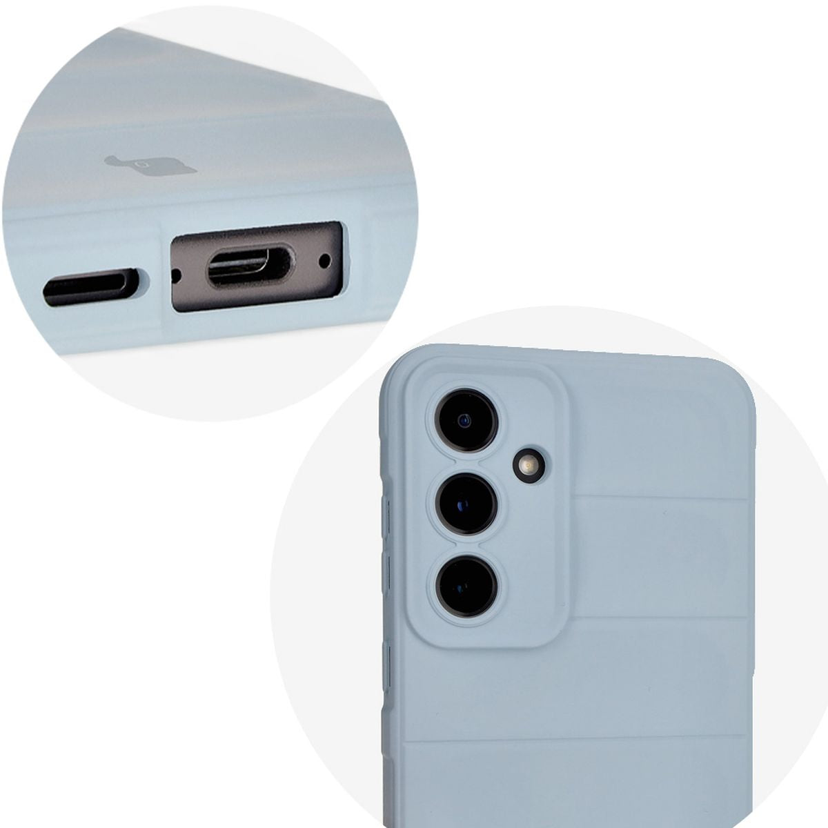 Robuste Handyhülle für Galaxy S24 FE, Bizon Case Tur, Hellblau