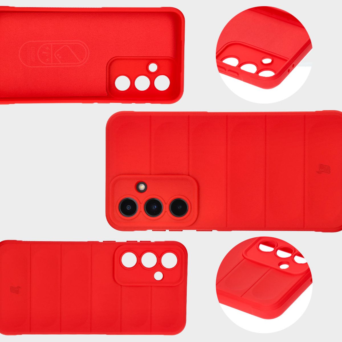 Robuste Handyhülle für Galaxy S24 FE, Bizon Case Tur, Rot