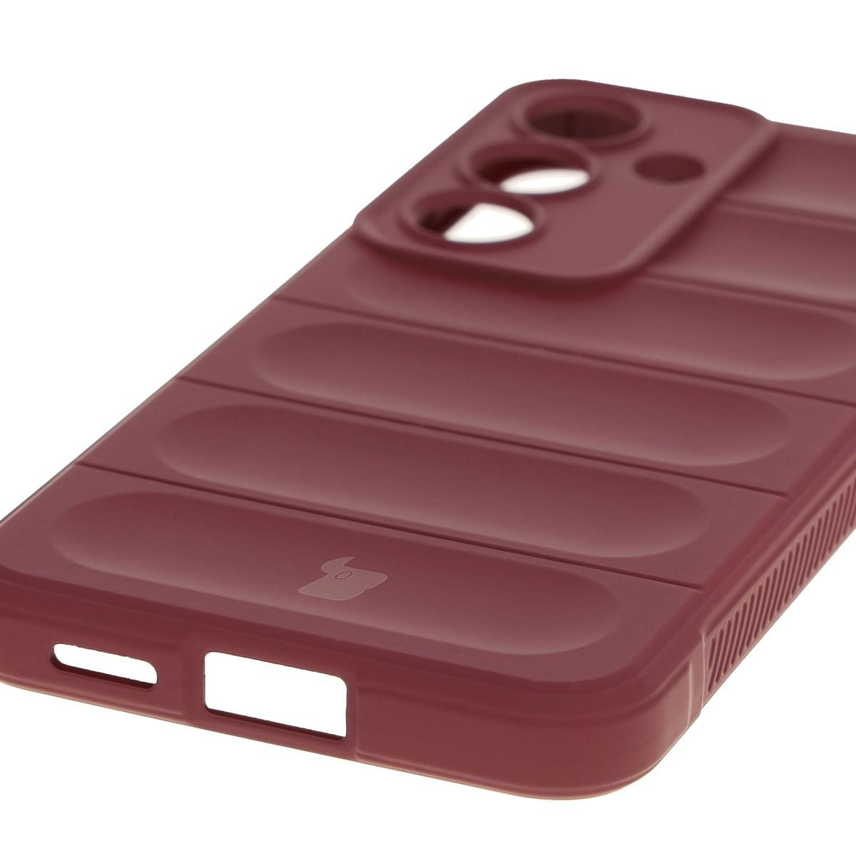 Robuste Handyhülle für Galaxy S25, Bizon Case Tur, Burgunderrot