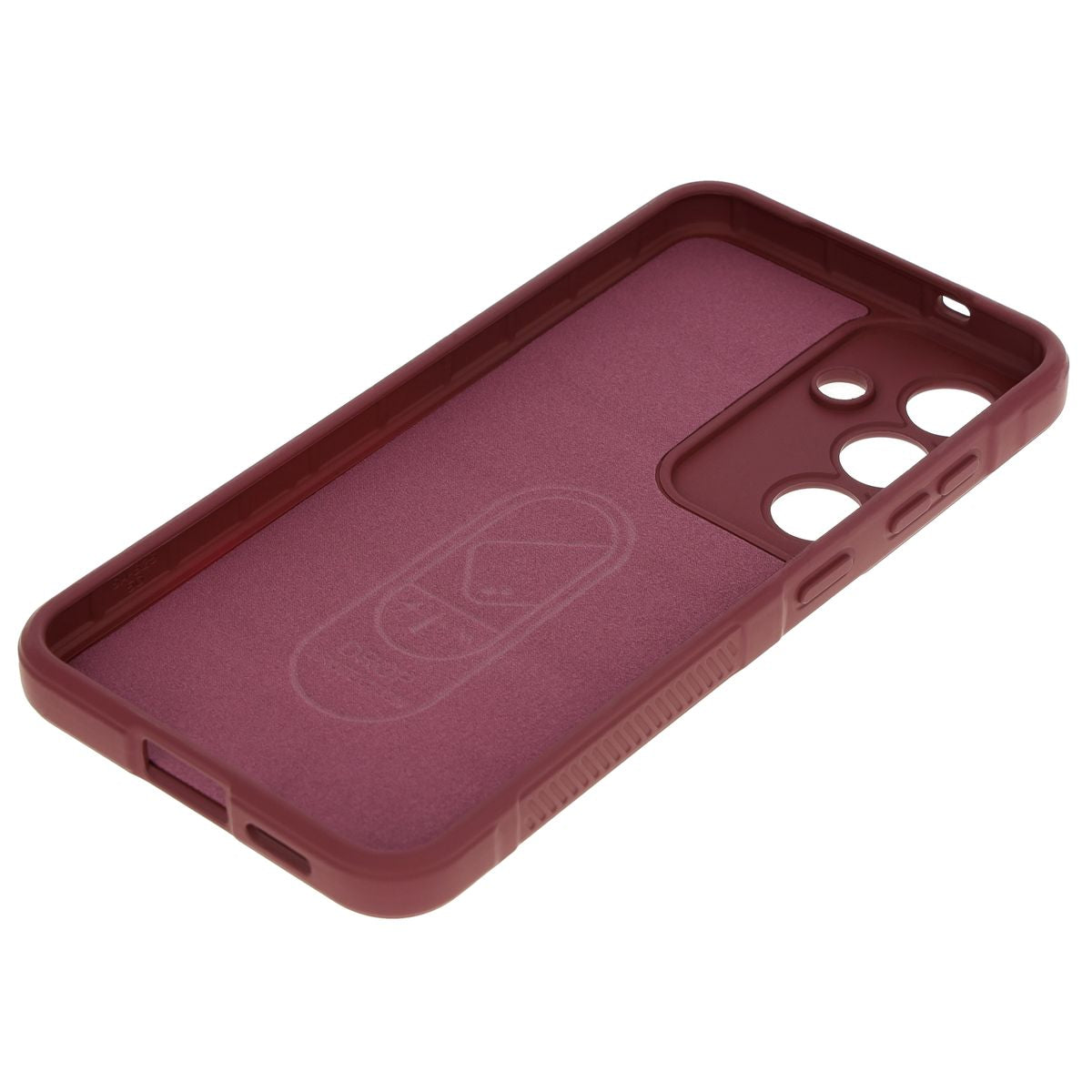 Robuste Handyhülle für Galaxy S25, Bizon Case Tur, Burgunderrot