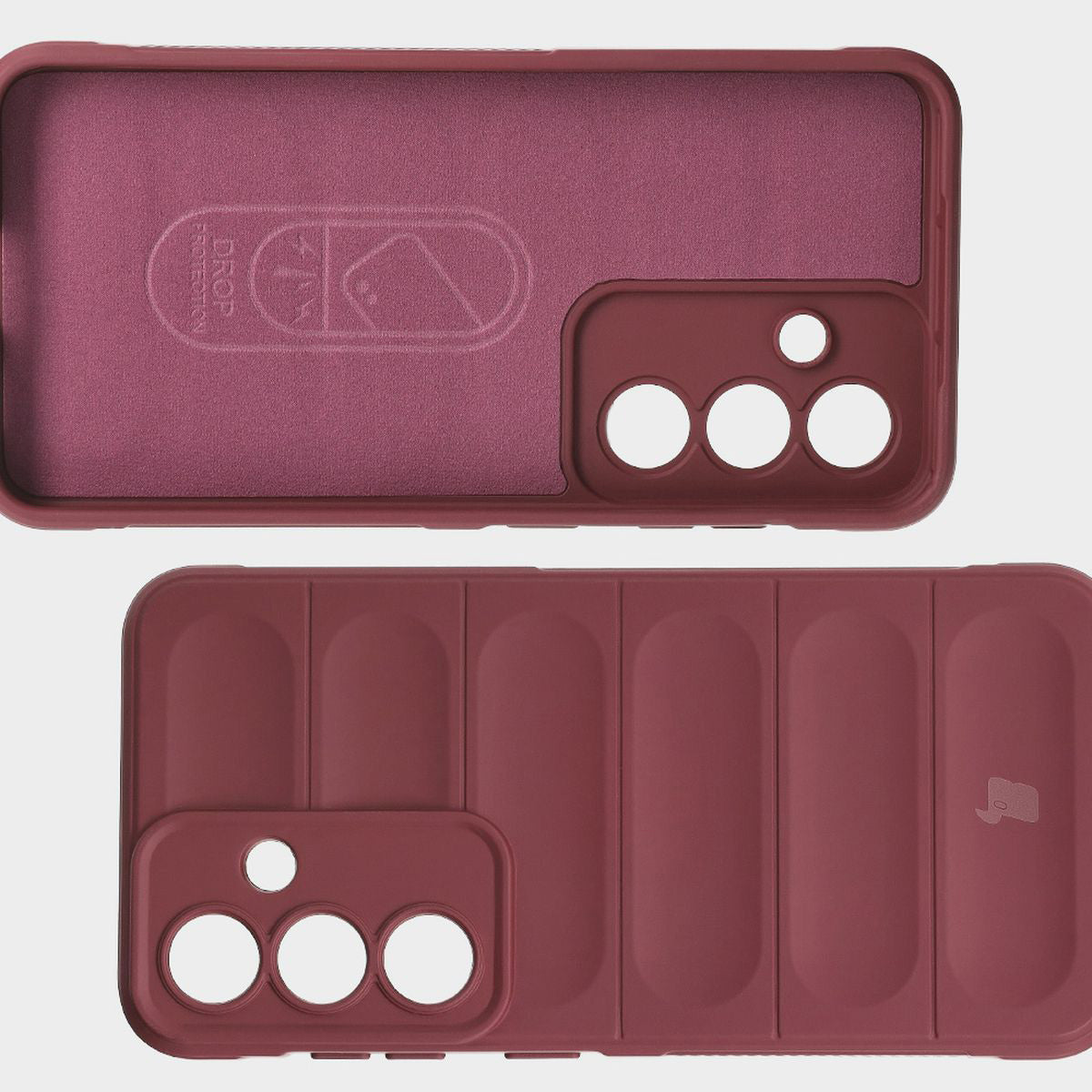 Robuste Handyhülle für Galaxy S25, Bizon Case Tur, Burgunderrot
