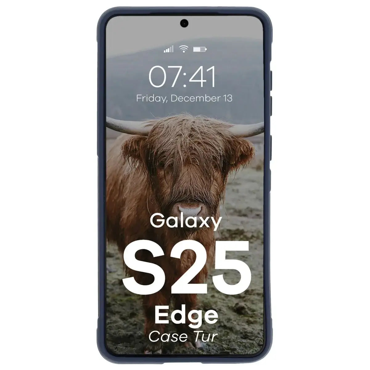 Robuste Handyhülle für Galaxy S25 Edge, Bizon Case Tur, Dunkelblau