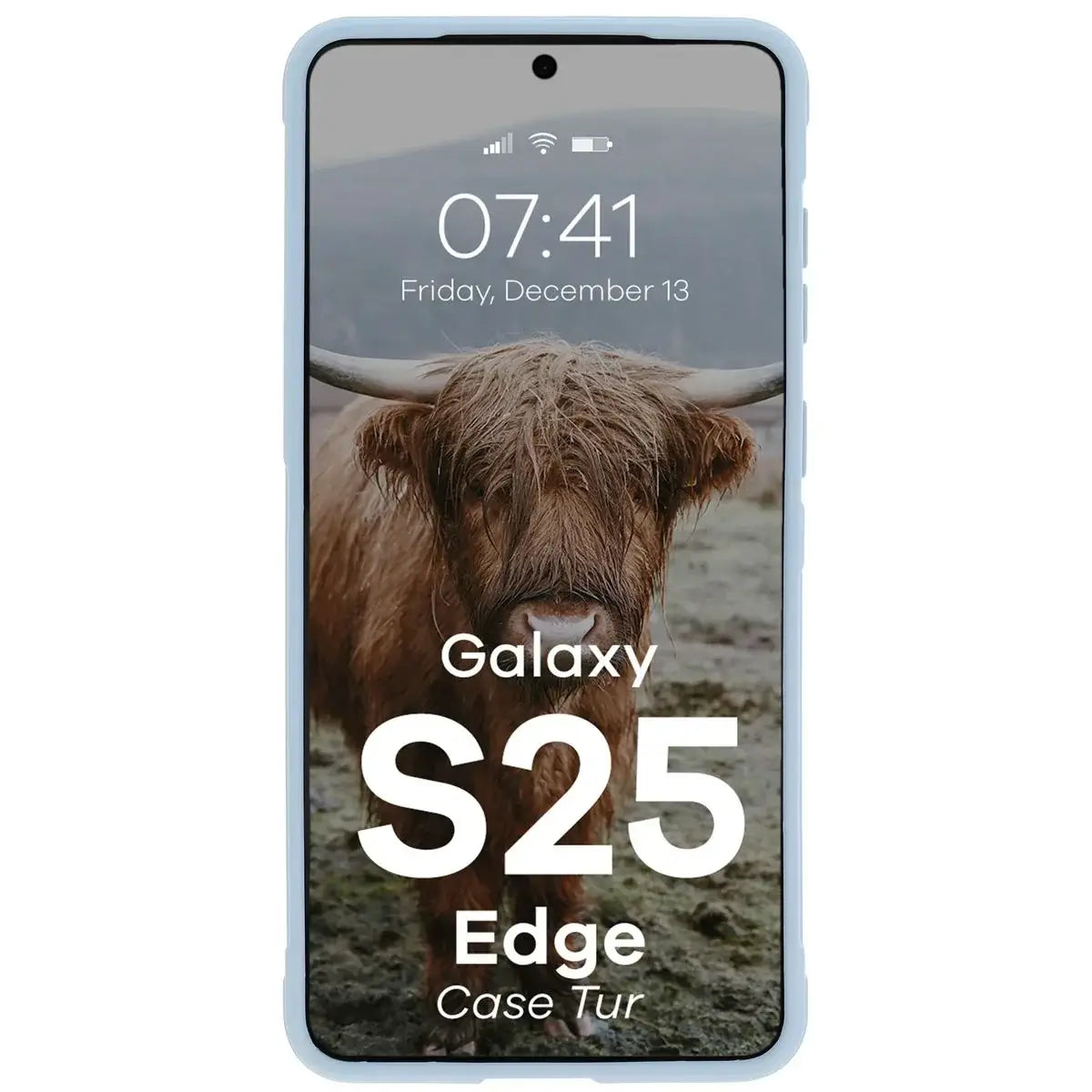Robuste Handyhülle für Galaxy S25 Edge, Bizon Case Tur, Hellblau