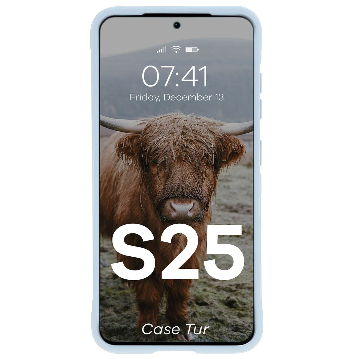 Robuste Handyhülle für Galaxy S25, Bizon Case Tur, Hellblau
