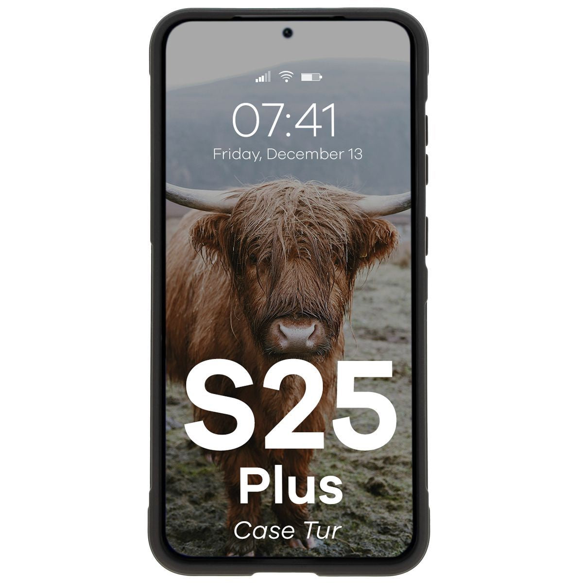 Robuste Handyhülle für Galaxy S25 Plus, Bizon Case Tur, Schwarz