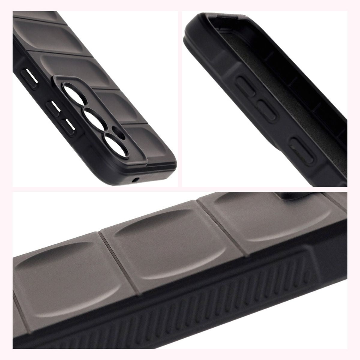 Robuste Handyhülle für Galaxy S25 Plus, Bizon Case Tur, Schwarz