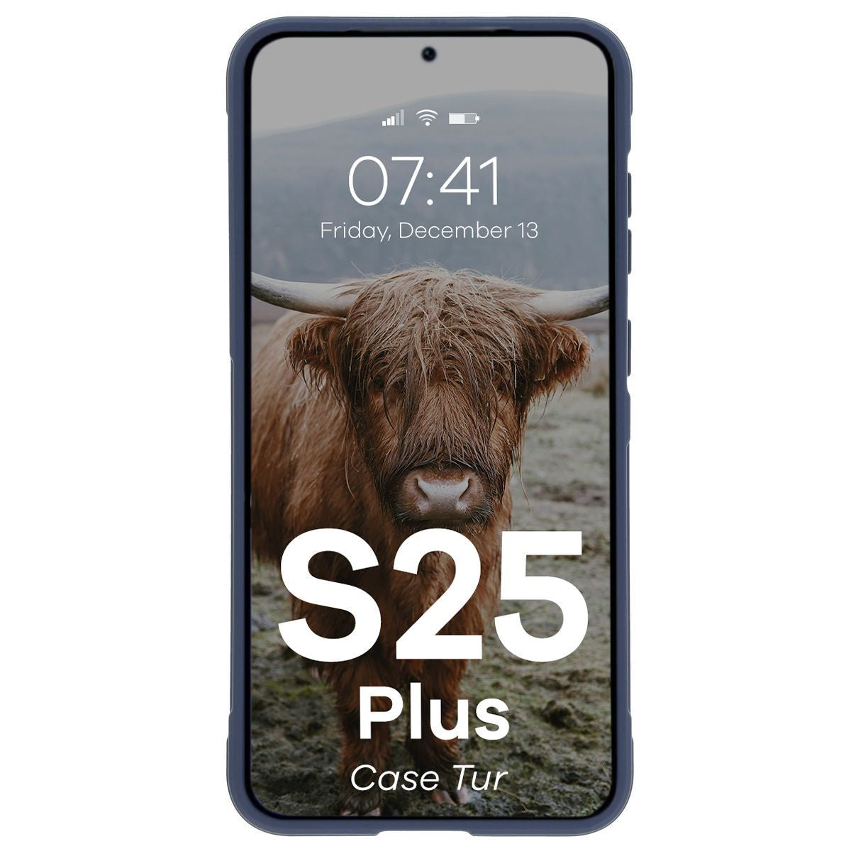 Robuste Handyhülle für Galaxy S25 Plus, Bizon Case Tur, Dunkelblau